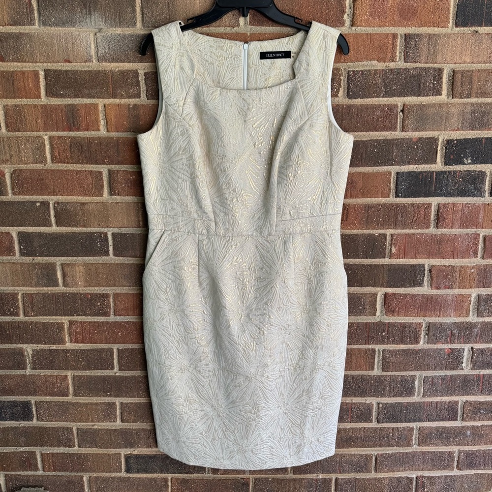 Elegant Cream Sleeveless Dress
